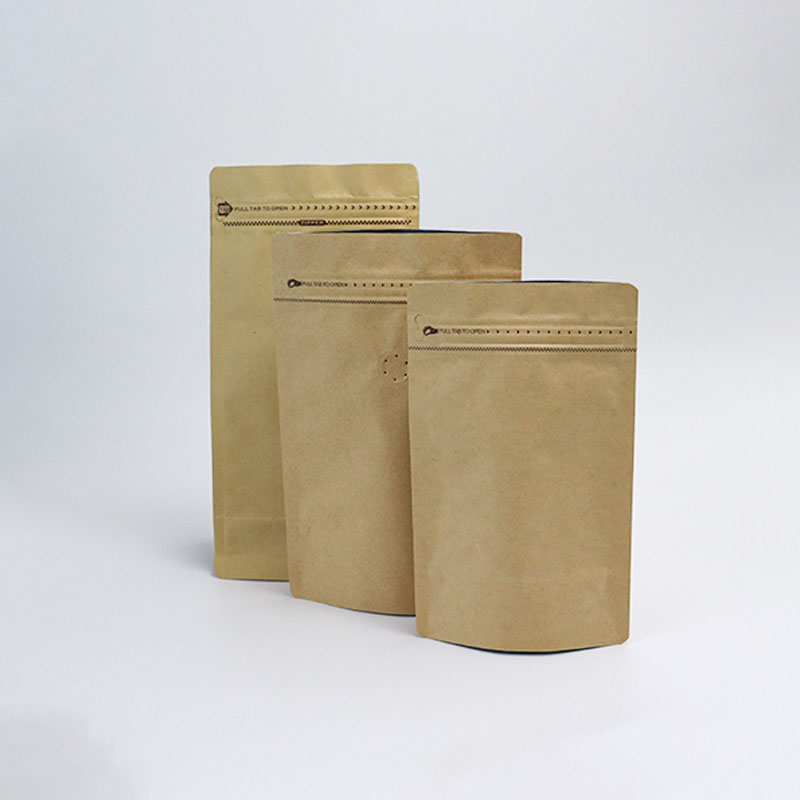 Eco Friendly Flat Bottom Bag 3.5 Recyclable Tea Paper Sealed Ziplockk Bags For Packaging