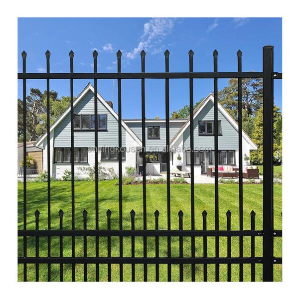 Residential Security Fence Galvanized Durable Steel Panels with Pressure Treated
