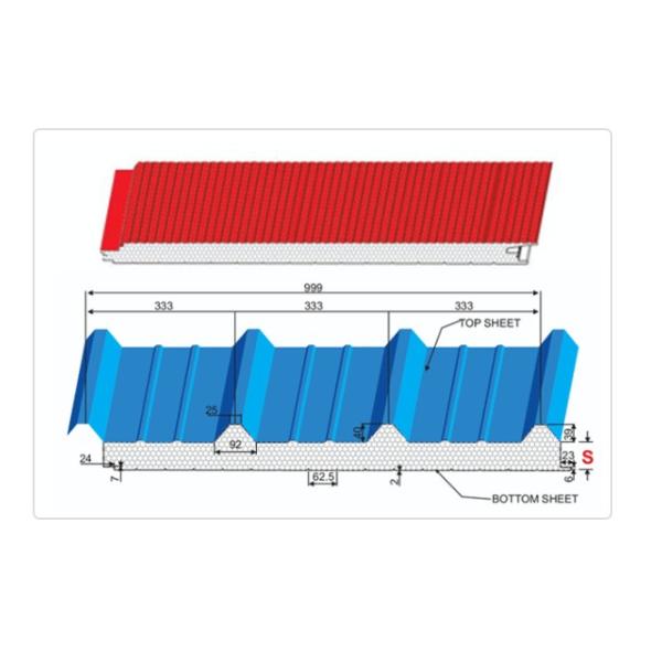 Fireproof Rock Wool Sandwich Panel Roll Sound Insulation High Speed EPS Rockwool Sandwich Roof Tile Panel Production Line