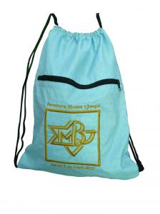 Drawstring 420D nylon fabric back bags with emboidery logo nylon storage bags