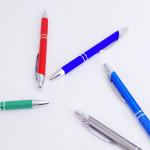 Luxury Matte Aluminum Barrel Ball Pen Press Type Ballpoint Pen
