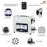 Skymen Ultrasonic Cleaner For Vinyl Record With Basket 200W Heater 1.72 Gallon