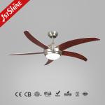 30W Motor 44 Inch LED Ceiling Fan Light DC Motor With 5 MDF Blades