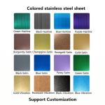 China Steel Sheets Factory Made 304 Mirror Surface Color Stainless Steel Plate
