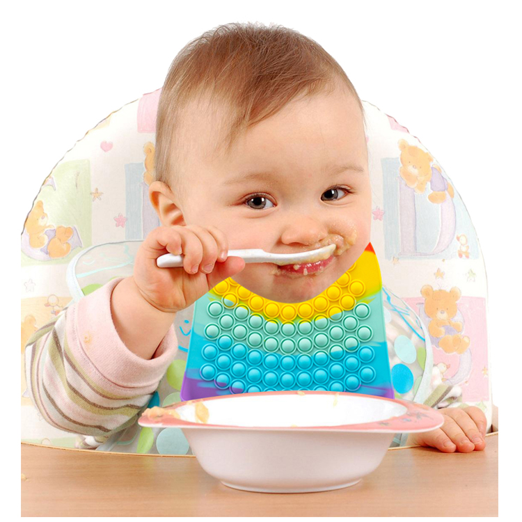 OEM Baby Silicone Products Multi Colors Toddlers Newborn Waterproof Bibs