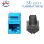 AMP Type Cat6 UTP Rj45 Keystone Jack 180 Degree Blue Color Black Color