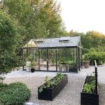 Free Standing Villa Winter Garden Waterproof Triangle Sunroom With Sliding Door