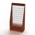 11 Tiered Literature Floor Stand MDF And Metal Display Rack For Brochures Holder