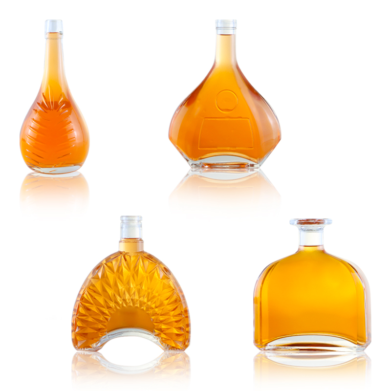 Champagne 1L Glass Bottles with Decal Screen Printing and Cork Sealing Customized Option