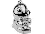 Cute Silver Plated Teddy Bear Coin Bank Die Casting 105*85*118mm
