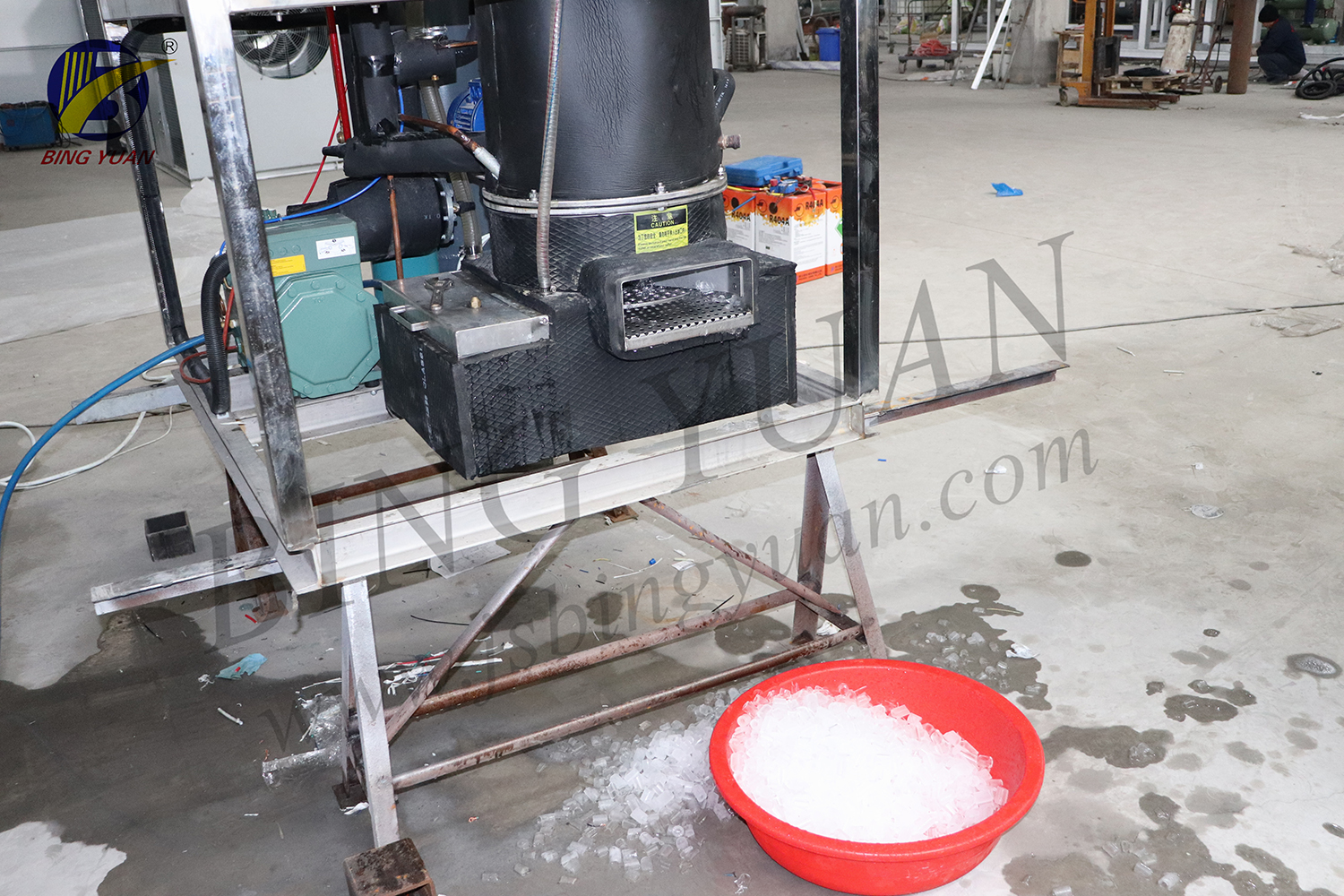 R404A 200V 35mm 1 Tonne Ice Tube Maker Machine