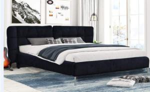 Wholesale Customizable Velvet Fabric Upholstered Plywood King Bed Frame longevity from china suppliers