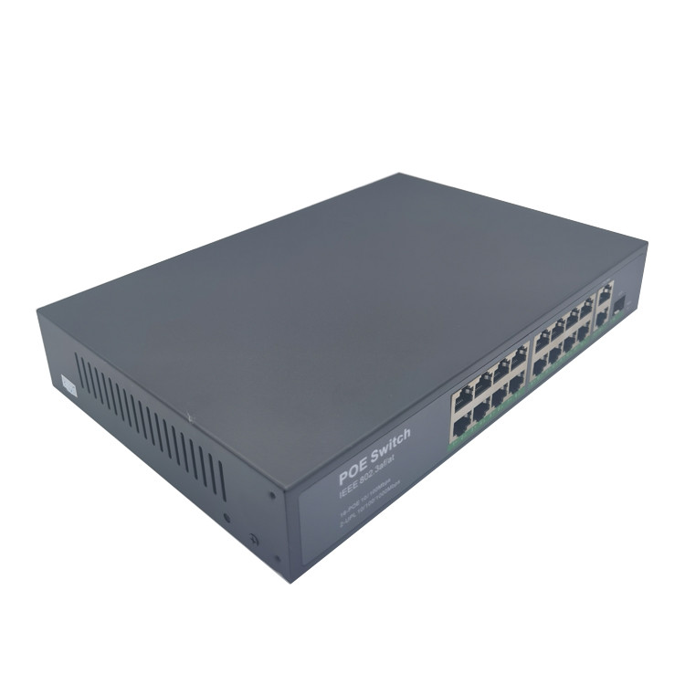 HK-16F 16 ports 100m PoE swtich with 2 1000m 1 SFP uplink