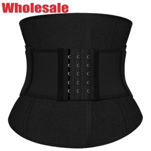 Wholesale Black Waist Trimmer Sweat Belt Neoprene With Hooks Everyday Wear MHW100328B from china suppliers
