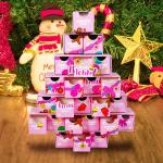 Custom Print Pink Luxury Christmas Beer Advent Countdown Calendar Paper