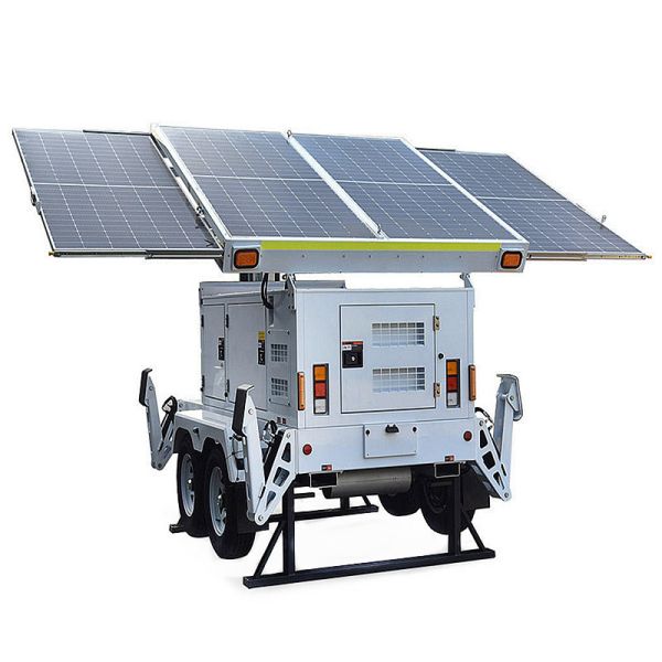Industrial Mobile Light Tower Solar Powered Light Tower Height Mast 9m Telescopic Lighting Tower