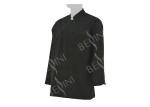 Long Sleeve Men'S Protective Work Clothing Black Chef Jacket Eco Friendly