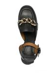 JBPH0303 Black BSCI Ladies Block Heel Sandals Super Light Rubber Sole
