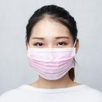 Pink Color Disposable Face Mask Non Woven PP Material Non Irritating Lightweight