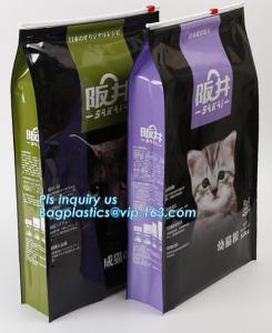 Wholesale Flat bottom aluminum foil slider zipper pet dog food bag, recyclable different type dog/cat food packaging slider zipper from china suppliers