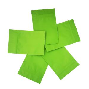 Wholesale Custom Printed Matte Green Zipper Bags Foil Coated Pouches with Ziplock for Food, Facial Mask, Accessories Packaging from china suppliers
