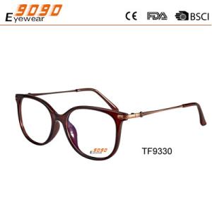 Wholesale Hot sale Oval TR90 optical frame ,retro style with metal temple,suitable for women, from china suppliers