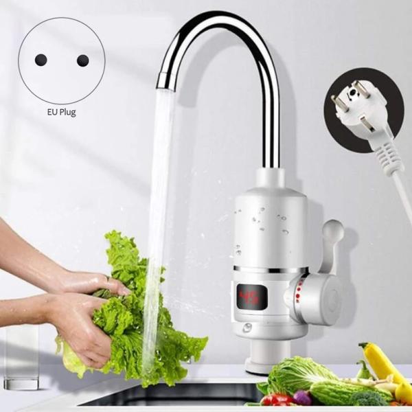 Hot Cold 3kw Instant Electric Heating Faucet ABS Plastic Body Bathroom Sink