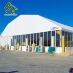 Huge Curved Shape Temporary Glass Marquee Tent PVC 3 To 50m Wide