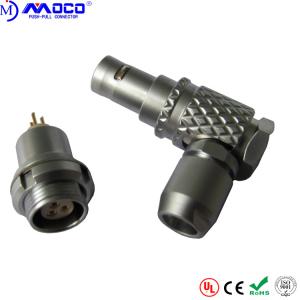 Wholesale 3 Pin Push Pull Electrical Connectors Right Angle Male / Straight Contacts Female from china suppliers