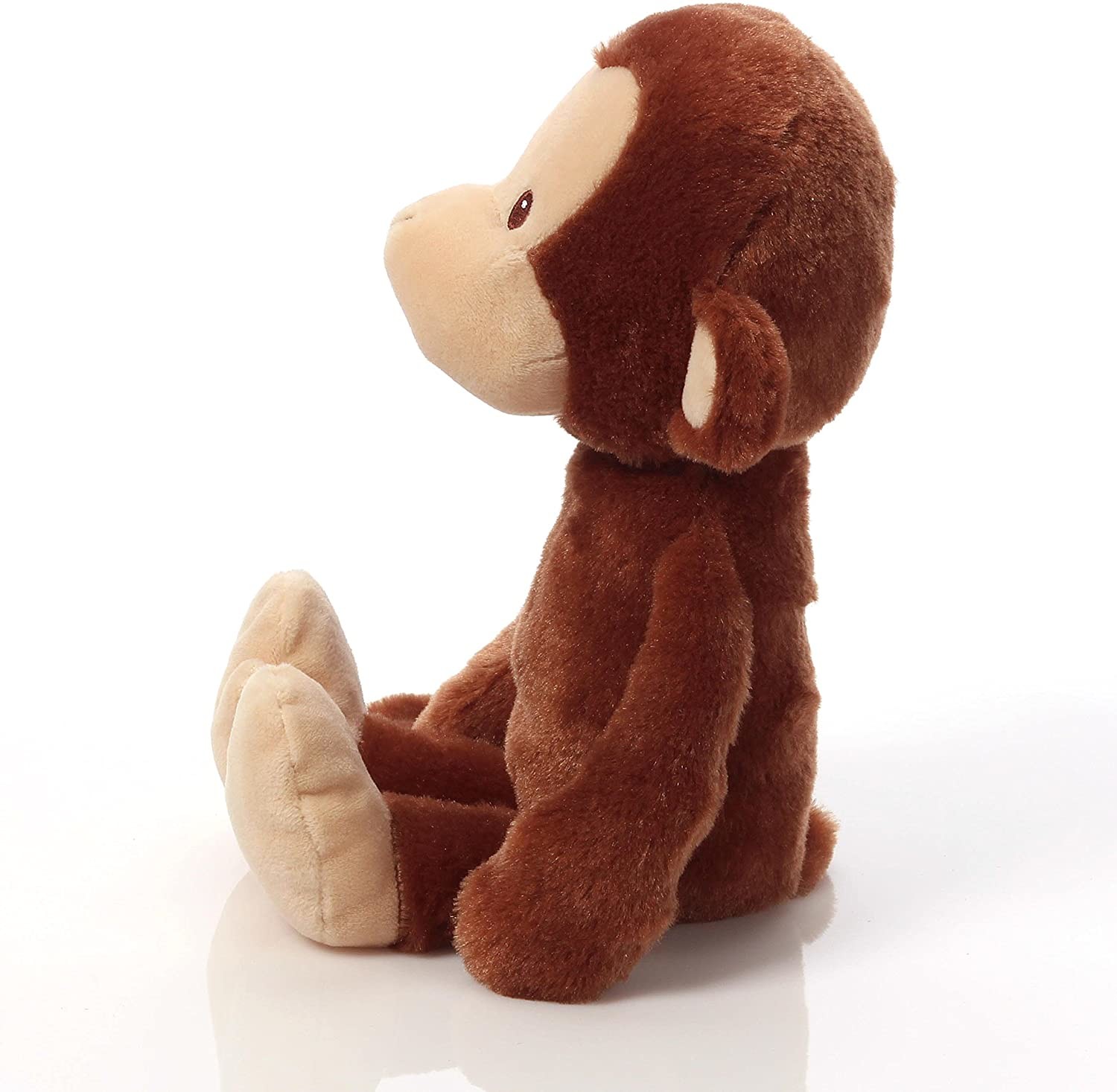 Sitting Long Tail Brown Monkey Plush Toy With Big Ears