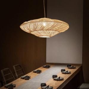 Wholesale UFO Shades Rattan Lamp Creative Chinese Style Pendant Lights Suspension wicker lamp(WH-WP-65) from china suppliers