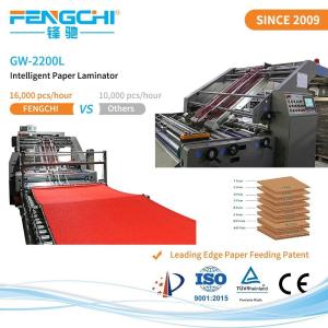 Wholesale GW-2200L Leading Edge Paper Feeding Multi Ply Hot Flute Laminating Machine for Posting Printing from china suppliers