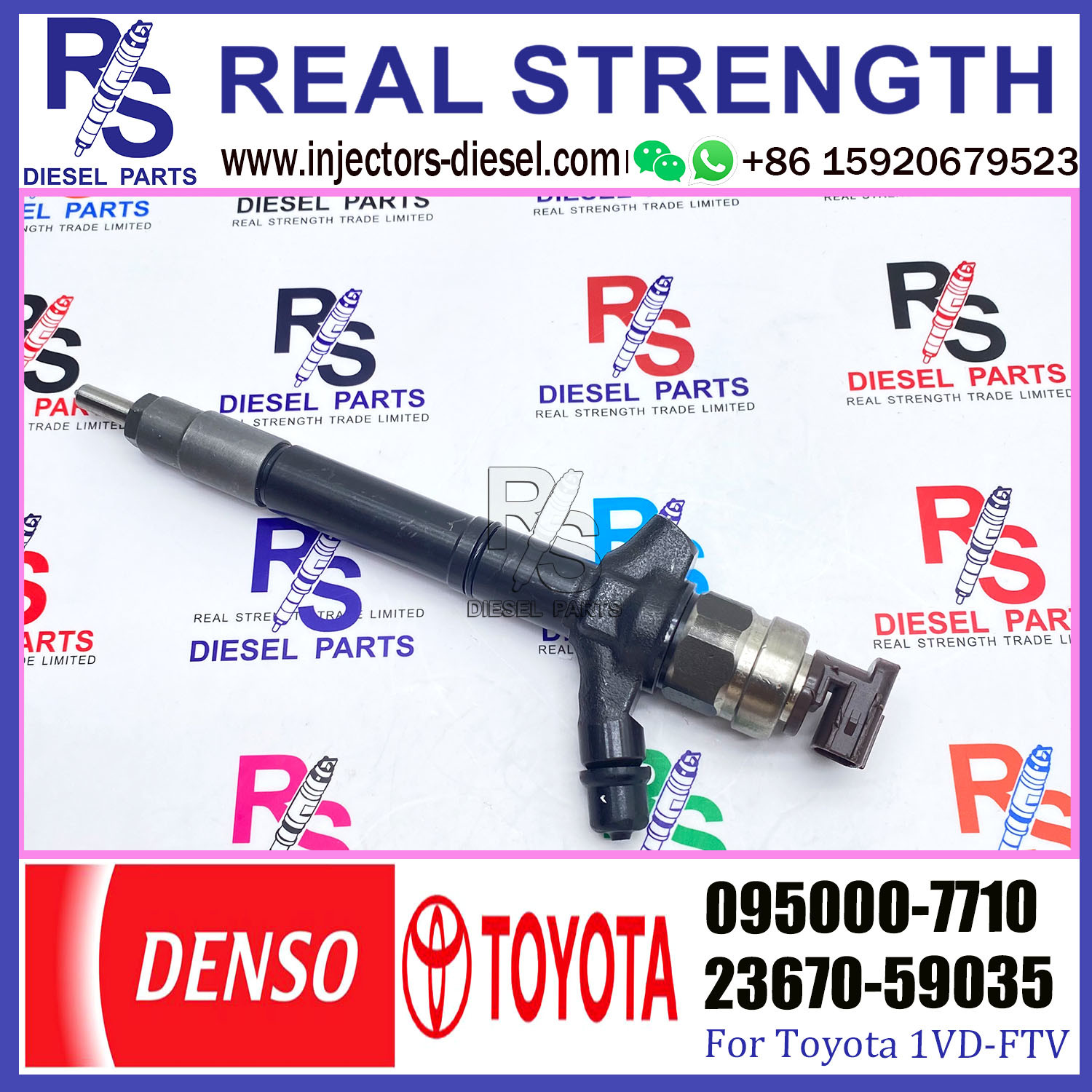 Common rail fuel injector 095000-9780 095000-7710 23670-51031 for Toyota 1VD J200