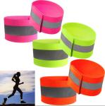 Custom Reflective Armbands For Walking Cycling Runners Green Adjustable Strips