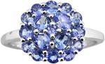 0.25 Carat Tanzanite With Sterling Silver Ring Jewelry with White CZ Accent