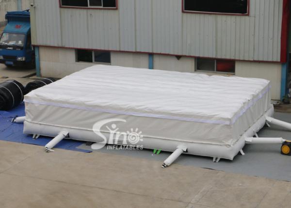 8x6m white indoor foam pit airbag with sealed top cover for big jump airbag