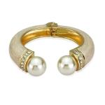 Classic Crystal Bangles Bracelets For Women Gold Color pearl Bangles Femal