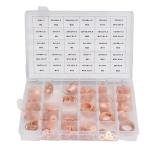 568pcs 30 Sizes Metric Copper Flat Ring Washer Gaskets Assortment Set Kit
