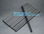 Bio degradable corn starch PLA plastic straws,Disposable hard black long PLA