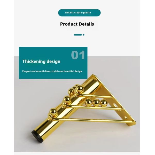 Custom Triangle Gold Modern Metal Iron Sofa Legs Solid Furniture Legs Cabinet Office Furniture Living Room Furniture