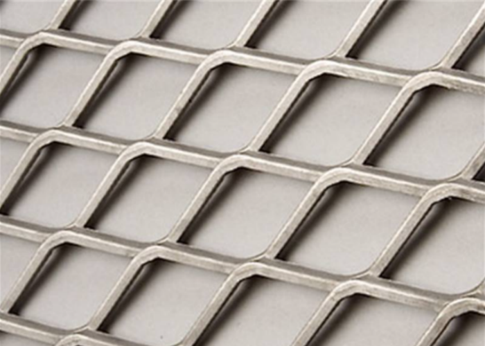 Anti Slip Diamond Expanded Metal Mesh High Strength For Construction Security