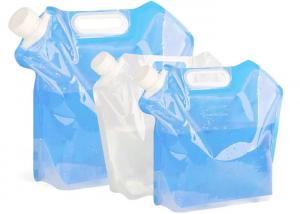 China 5 / 10 Litres Collapsible Plastic Water Container , Folding Water Bag For Mountaineer on sale