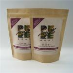 Oval Shaped Customized Paper Bags / Rice Protein Powder Packaging Pouch