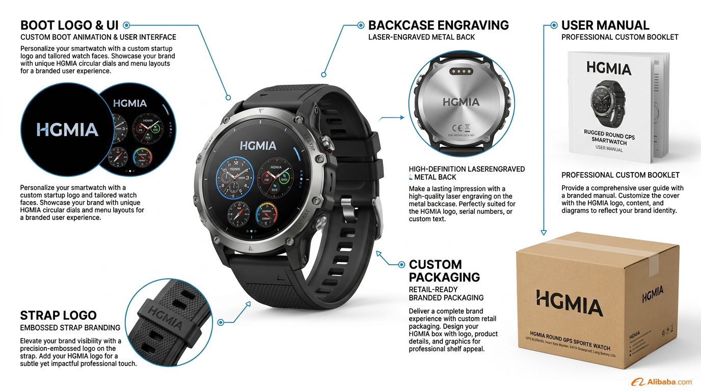 New K76A Android Smart Watch GPS AMOLED Display Chip ATS3085L 3ATM BT Call Answer Calls Message Push Compass LED Flashlight 5-10