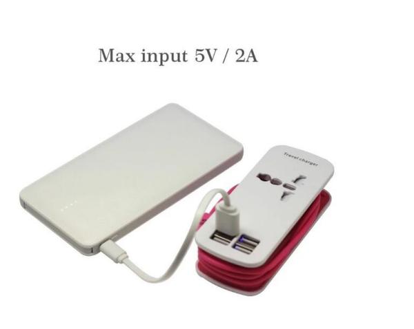 Built-in Cable iPhone adaptor 10,000mah portable power bank leather housing high