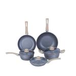 Various Models Grey Kitchen Cookware Sets Maifan Stone With Anti Heat Handle