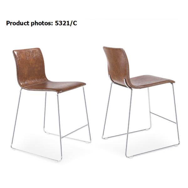 Light Weight Chromed Frame 65cm Painted Counter Stool