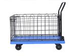 600kg Single High Guardrail Foldable Cart Trolley NR Castor SILENT Folding Push