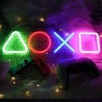 Decorative PS4 Game Neon Sign Colorful Lights 3D Art Illuminate Surrounding