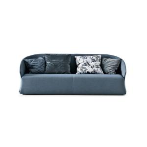 Wholesale Wiggly Shapes Bustier Modern Sofa Set / Elegant Grey Fabric Loveseat from china suppliers